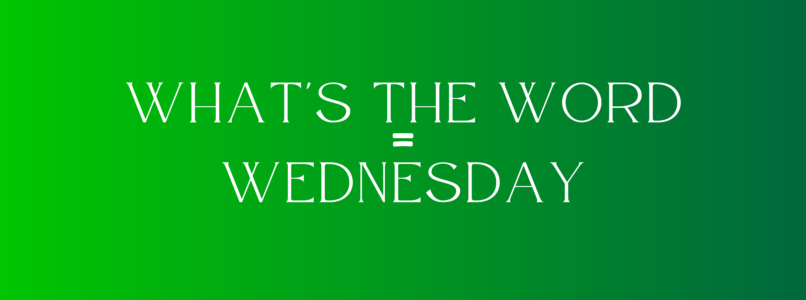 What's the Word Wednesday